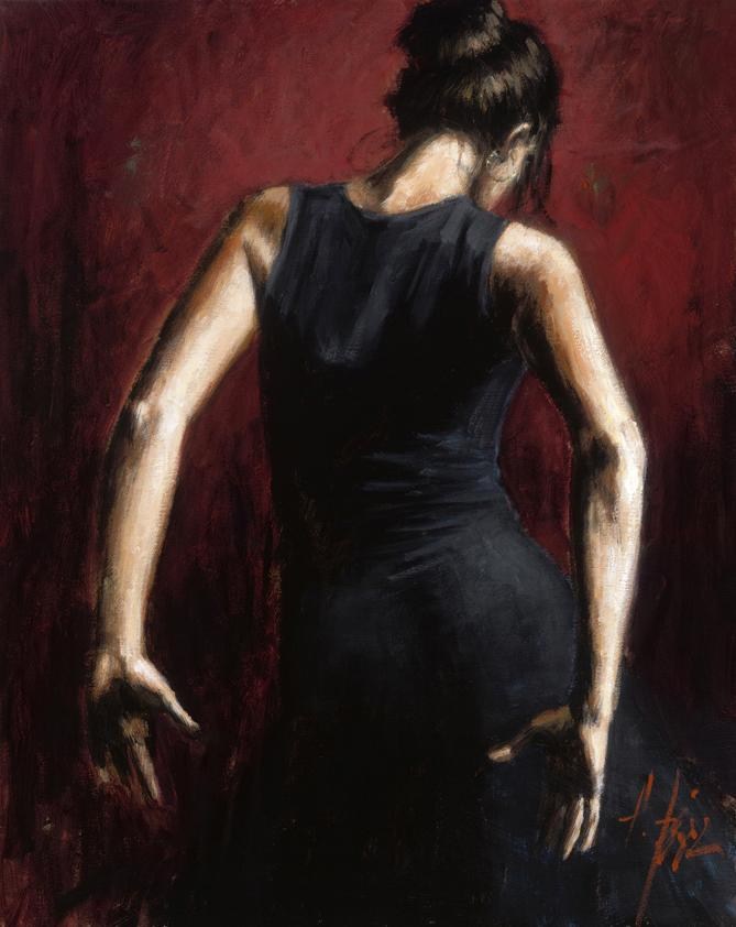 Fabian Perez El Baile del Flamenco en Rojo II